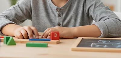 Lernendes Kind in einem hellen privatem Raum